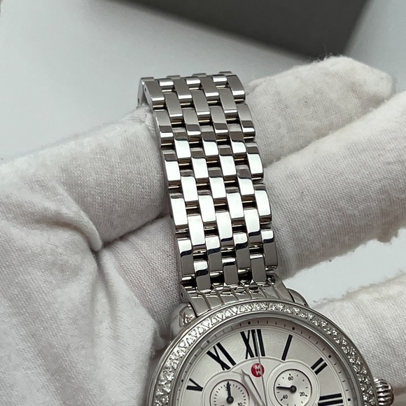 💖Michele Serein💖Diamond Silver Dial Chronograph 40mm Stainless Steel Ladi… - Picture 9 of 17